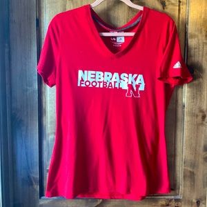 Womens Nebraska Football Vneck